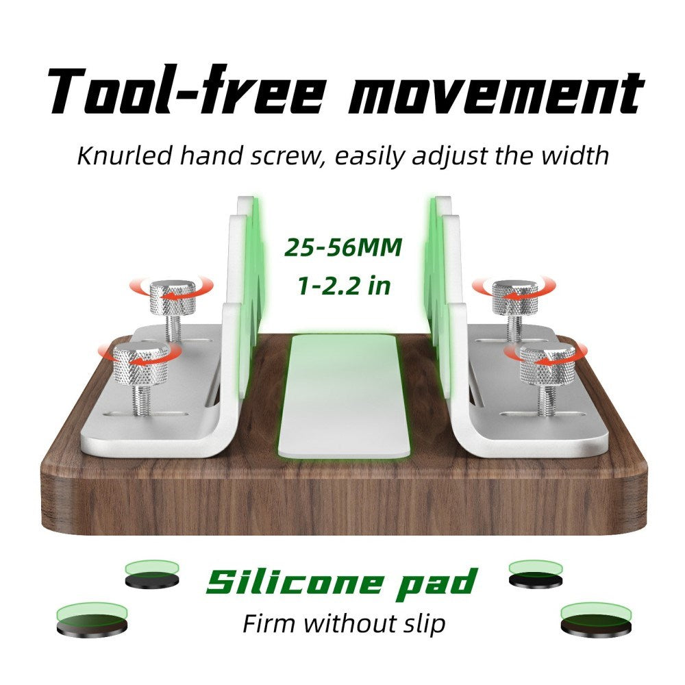 Adjustable Wooden PC Stand for Mac Mini M4 / M3 / M2 / M1