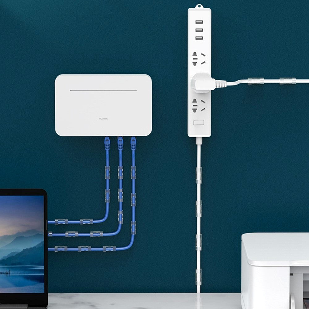 CableCreation Double-adhesive Cable Holder - Small - 50 pcs - Transparent