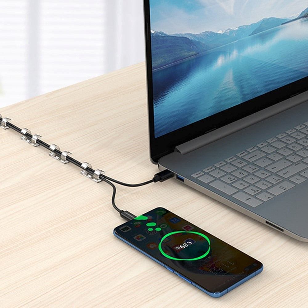 CableCreation Double-adhesive Cable Holder - Small - 50 pcs - Transparent