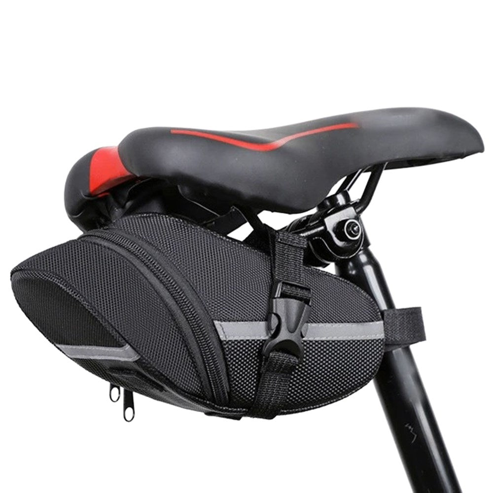 Water-Resistant Bicycle Saddle Bag - Black