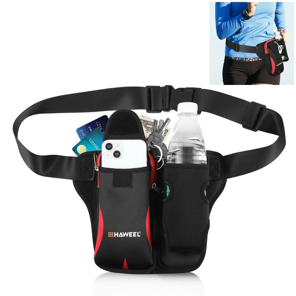 Running Belt with Pockets - Red
