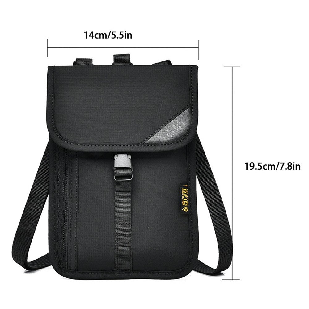Shoulder bag with 3 compartments (140 x 190mm) - Black