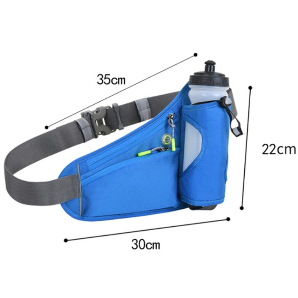 Waist Bag with Water Bottle Holder - Dark Blue