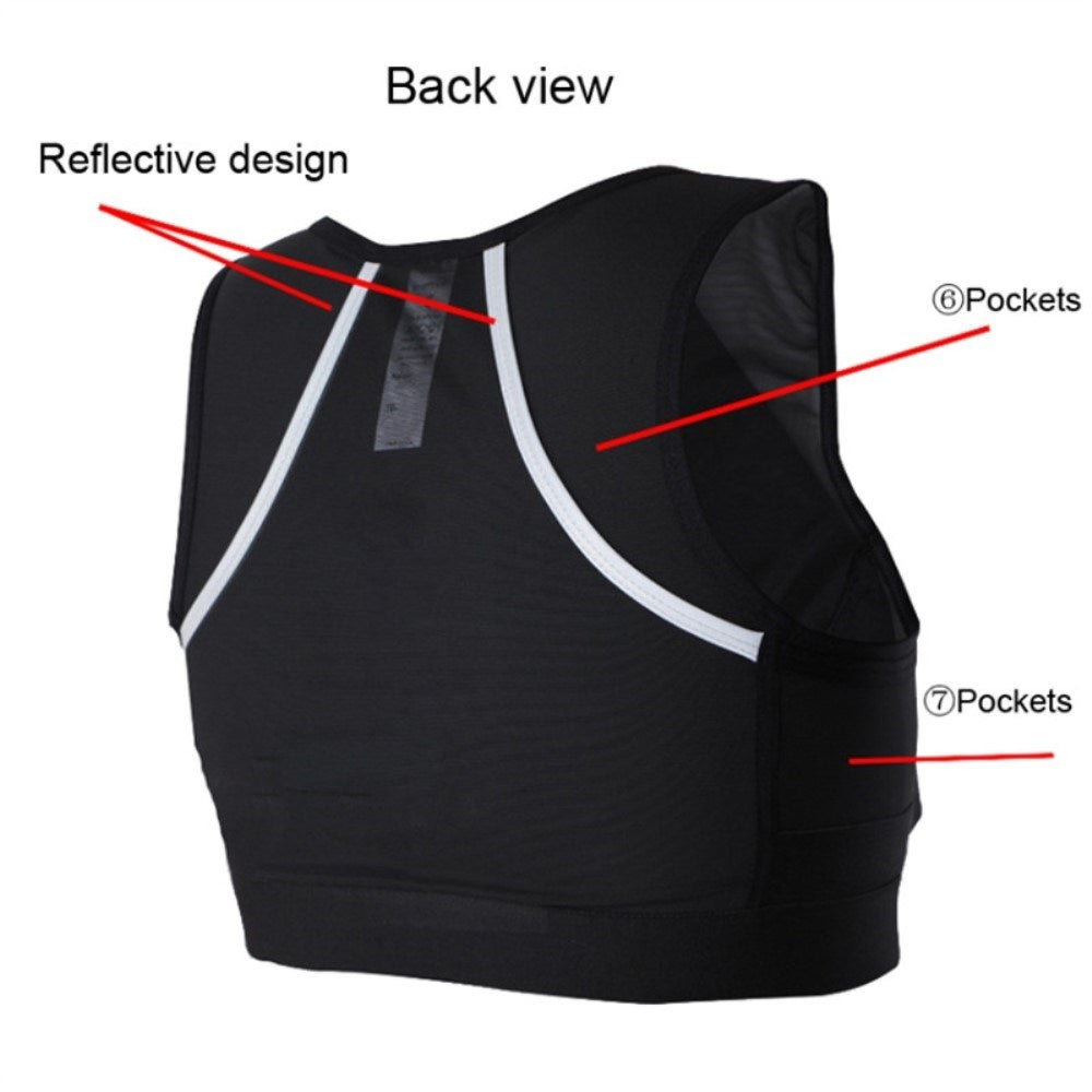 Reflective Running Vest - Size M - Black