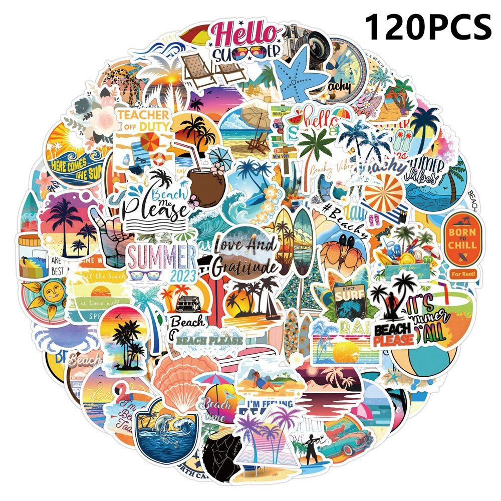 Summer Theme Stickers - 120 pcs.