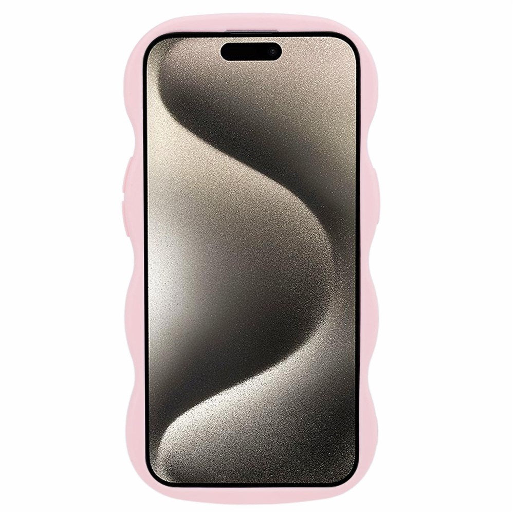 iPhone 15 EIDERWOOD Flexible Plastic Wavy Case - Light Pink
