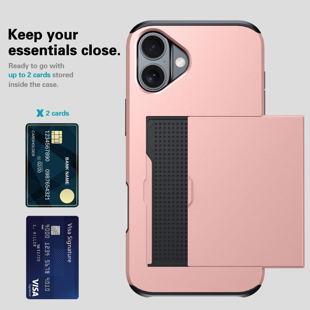 EIDERWOOD iPhone 16 Hybrid Tough Case w. Card Holder - Green