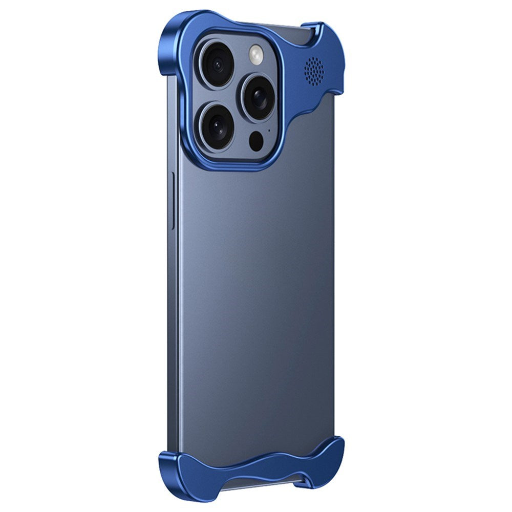 iPhone 15 Pro Two-Piece Metal Bumper Case - Blue