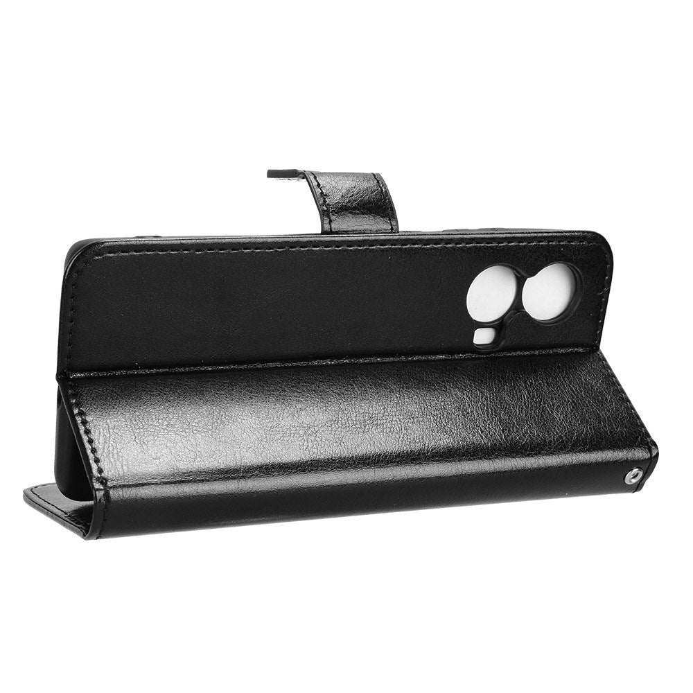 EIDERWOOD Motorola Moto G85 (5G) Faux Leather Flip Case with Strap - Black