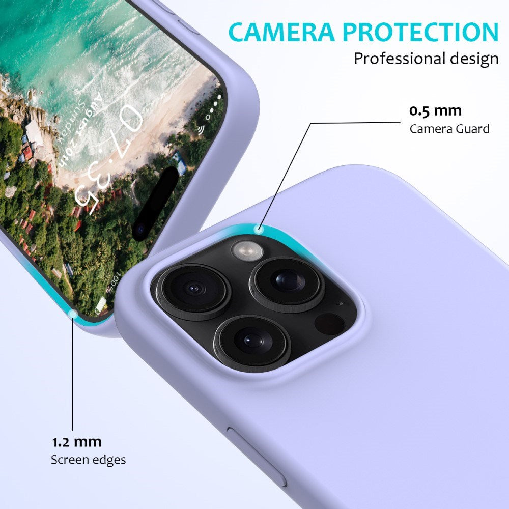 EIDERWOOD iPhone 16 Pro Max Lined Silicone Case - Lavender