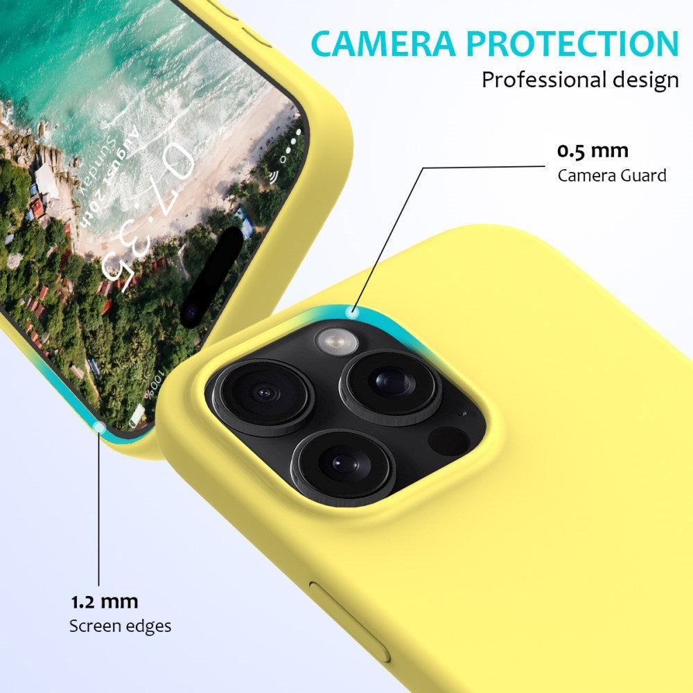 EIDERWOOD iPhone 16 Pro Max Lined Silicone Case - Yellow