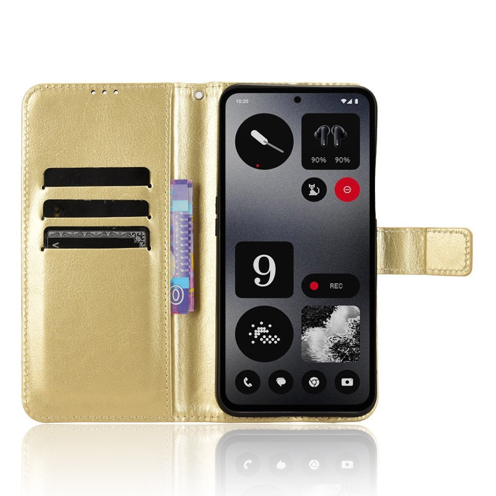 EIDERWOOD Nothing CMF Phone 1 Faux Leather Flip Case with Strap - Gold
