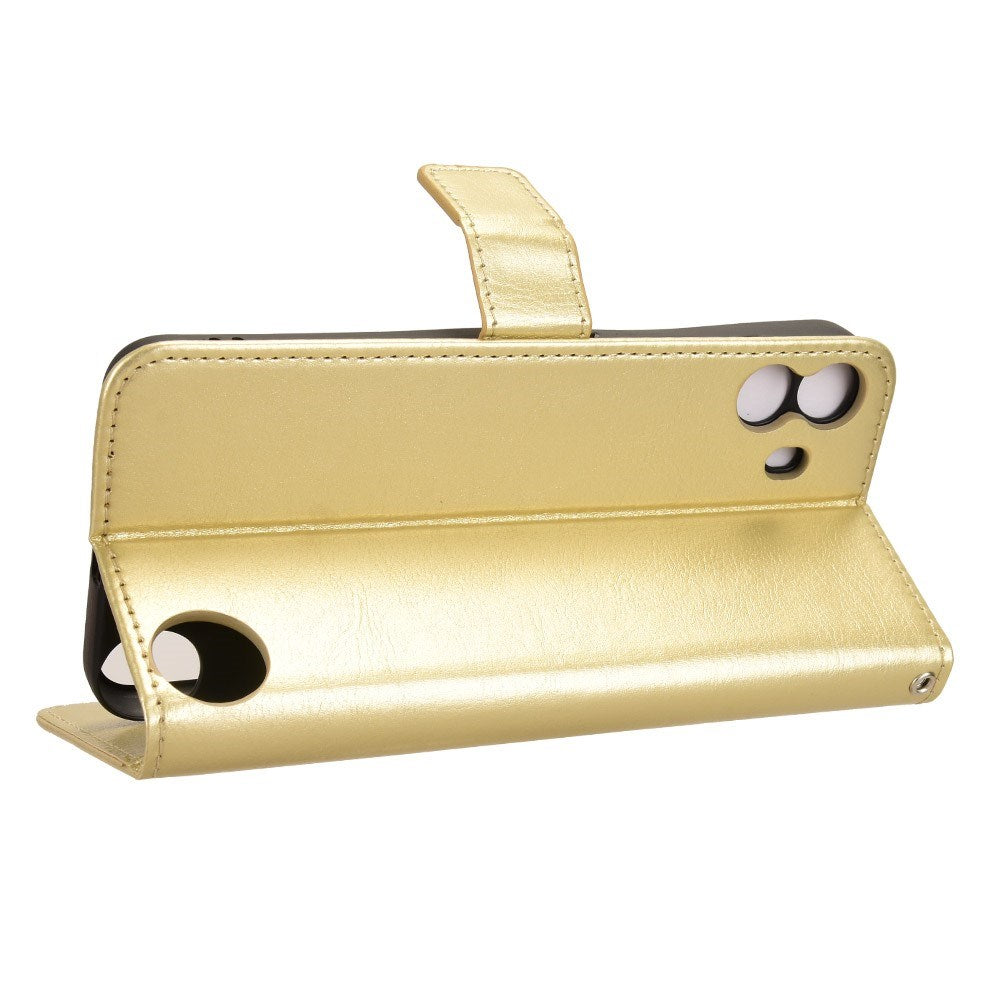 EIDERWOOD Nothing CMF Phone 1 Faux Leather Flip Case with Strap - Gold