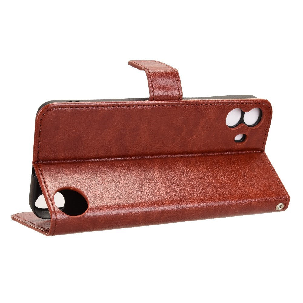 EIDERWOOD Nothing CMF Phone 1 Faux Leather Flip Case with Strap - Brown