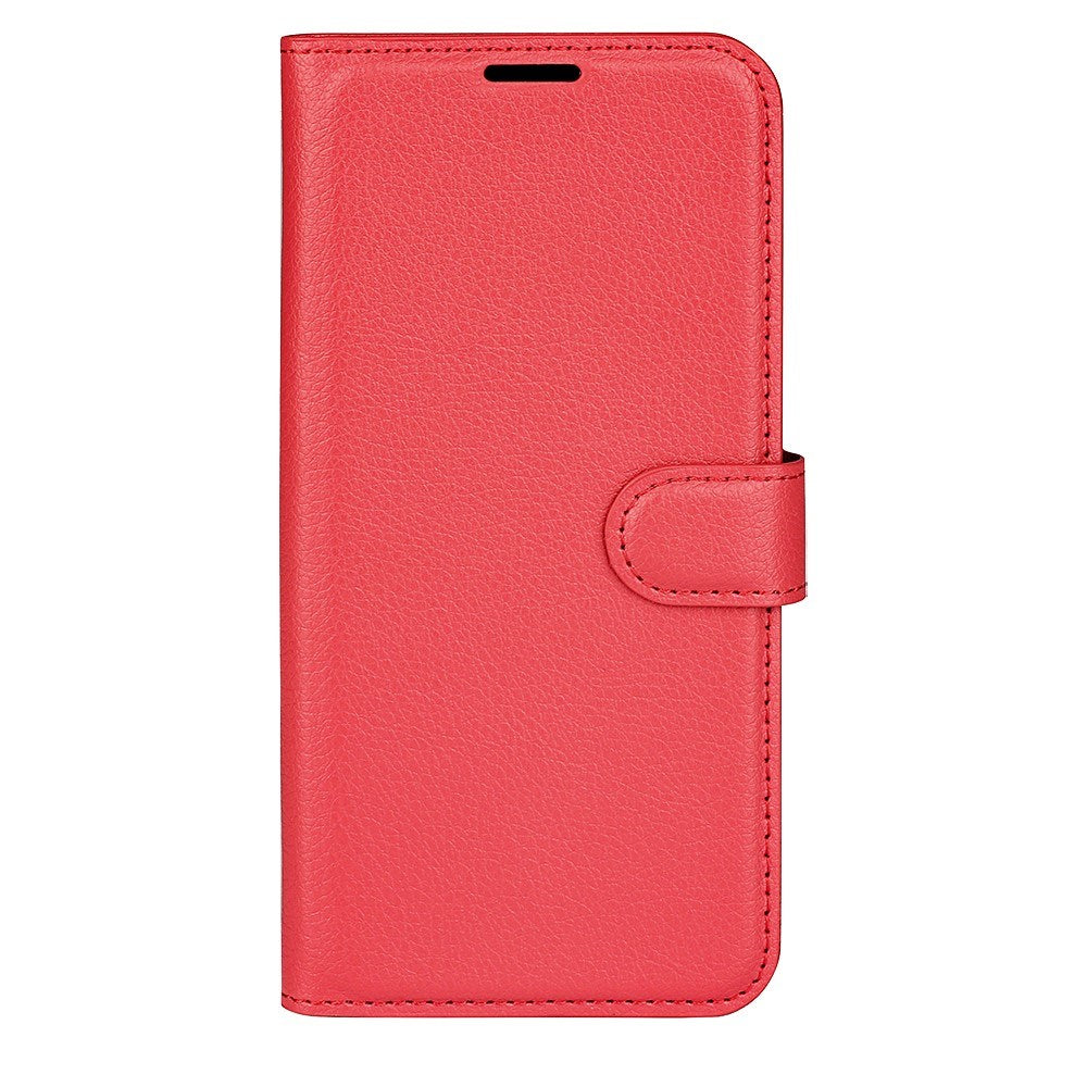 EIDERWOOD TCL 505 Litchi Faux Leather Flip Case with Wallet & Stand Function - Red