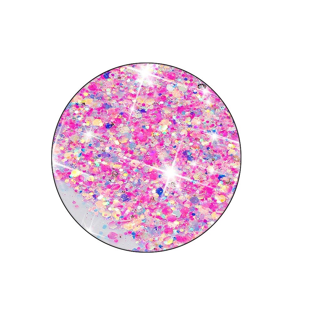 iPhone 16 Pro Max EIDERWOOD Flexible Plastic Glitter Case – Transparent / Pink