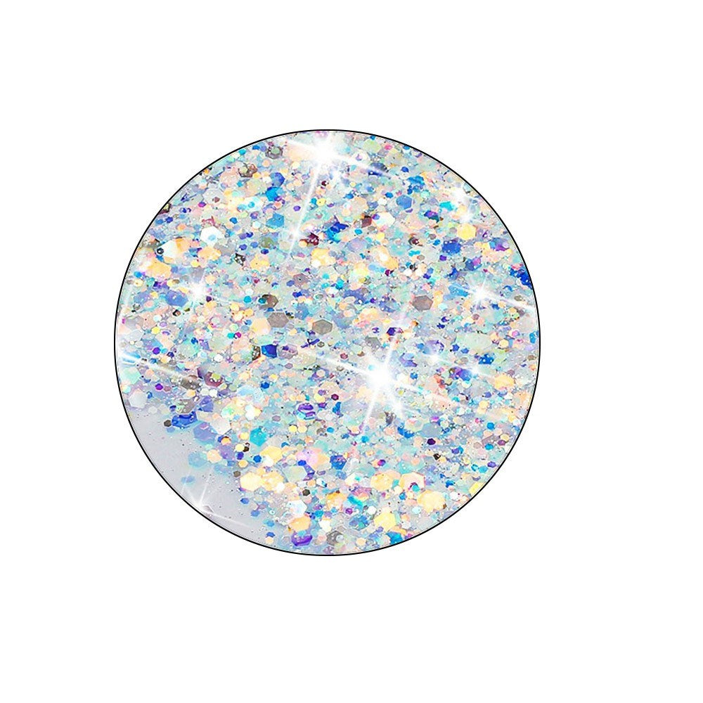 iPhone 16 Pro Max EIDERWOOD Flexible Plastic Glitter Case – Transparent / White