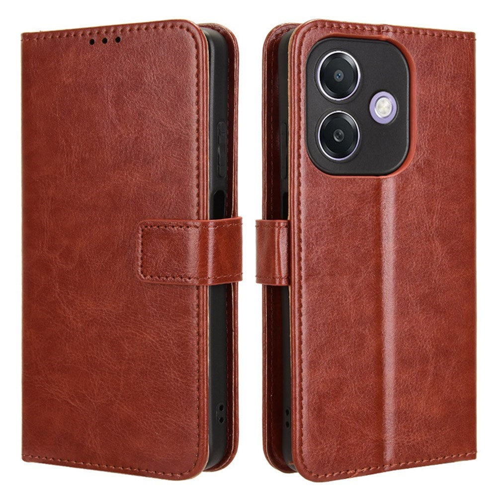 EIDERWOOD Oppo A60 / A40M / A40 Faux Leather Flip Case with Strap - Brown