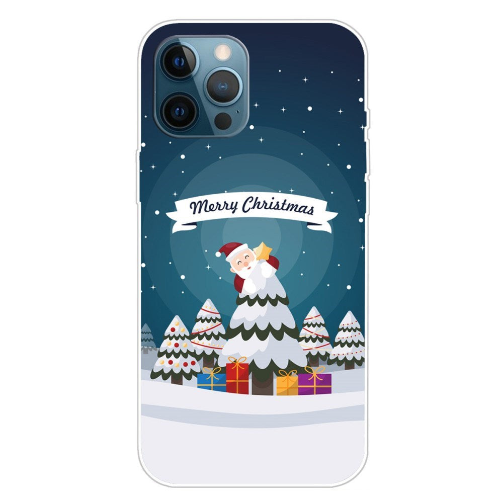 EIDERWOOD iPhone 16 Pro Max Flexible Plastic Christmas Case - Santa Claus in the Christmas Tree