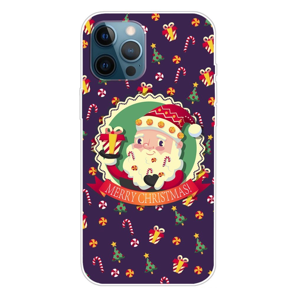 EIDERWOOD iPhone 16 Pro Flexible Plastic Christmas Case - Santa Claus with Gift