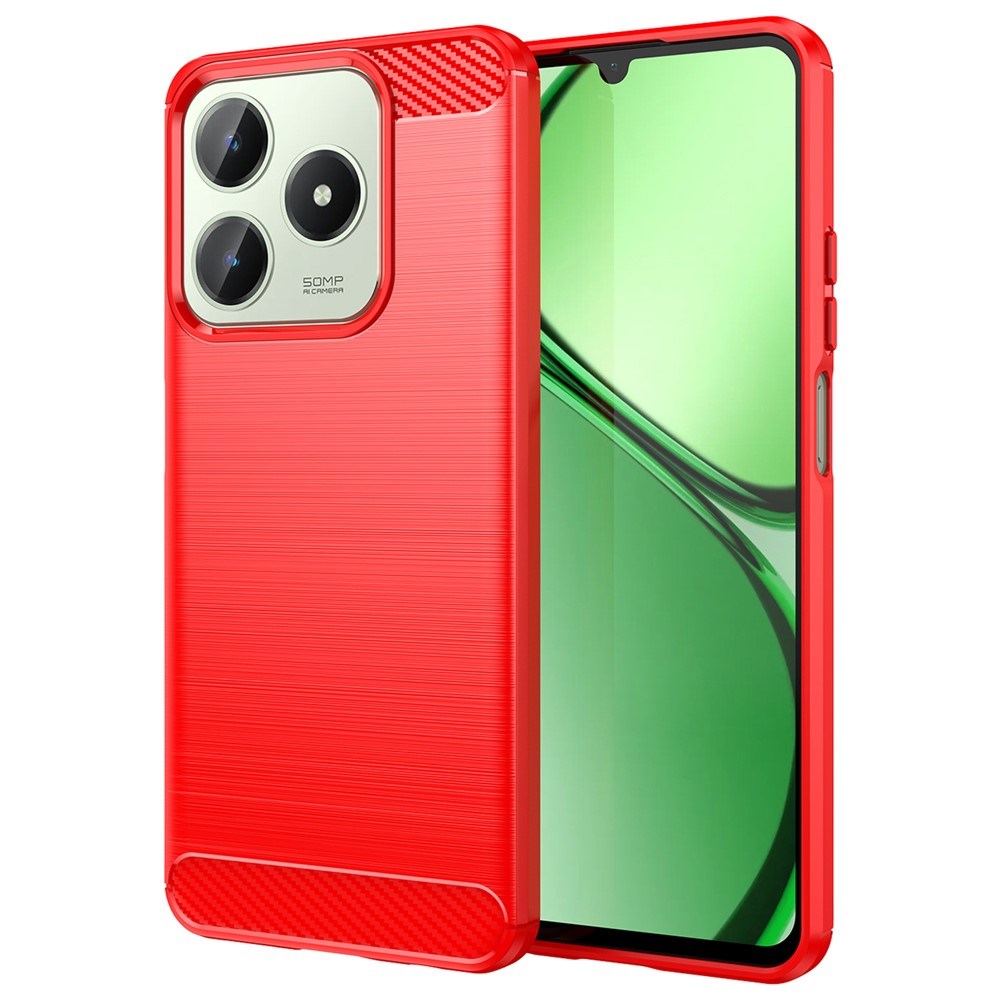 Realme Note 60x (4G) / C63 (4G) / C61 (4G) EIDERWOOD Carbon Fiber Case- Red