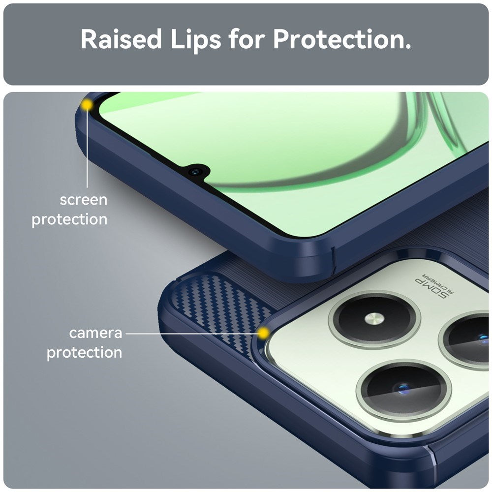 Realme Note 60x (4G) / C63 (4G) / C61 (4G) EIDERWOOD Carbon Fiber Case- Blue