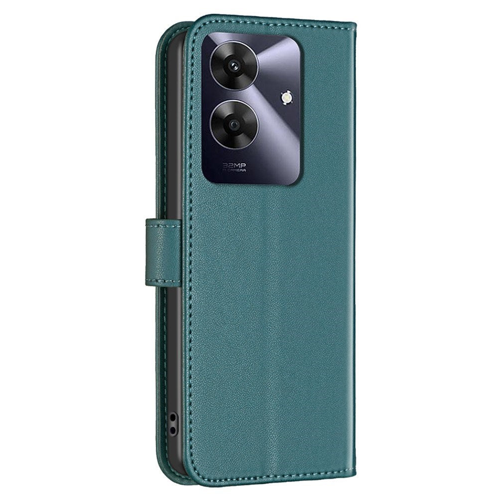 Realme Note 60 / 60x (4G) / C63 (4G) / C61 (4G) Faux Leather Case with Stand Function & Card Holder - Green