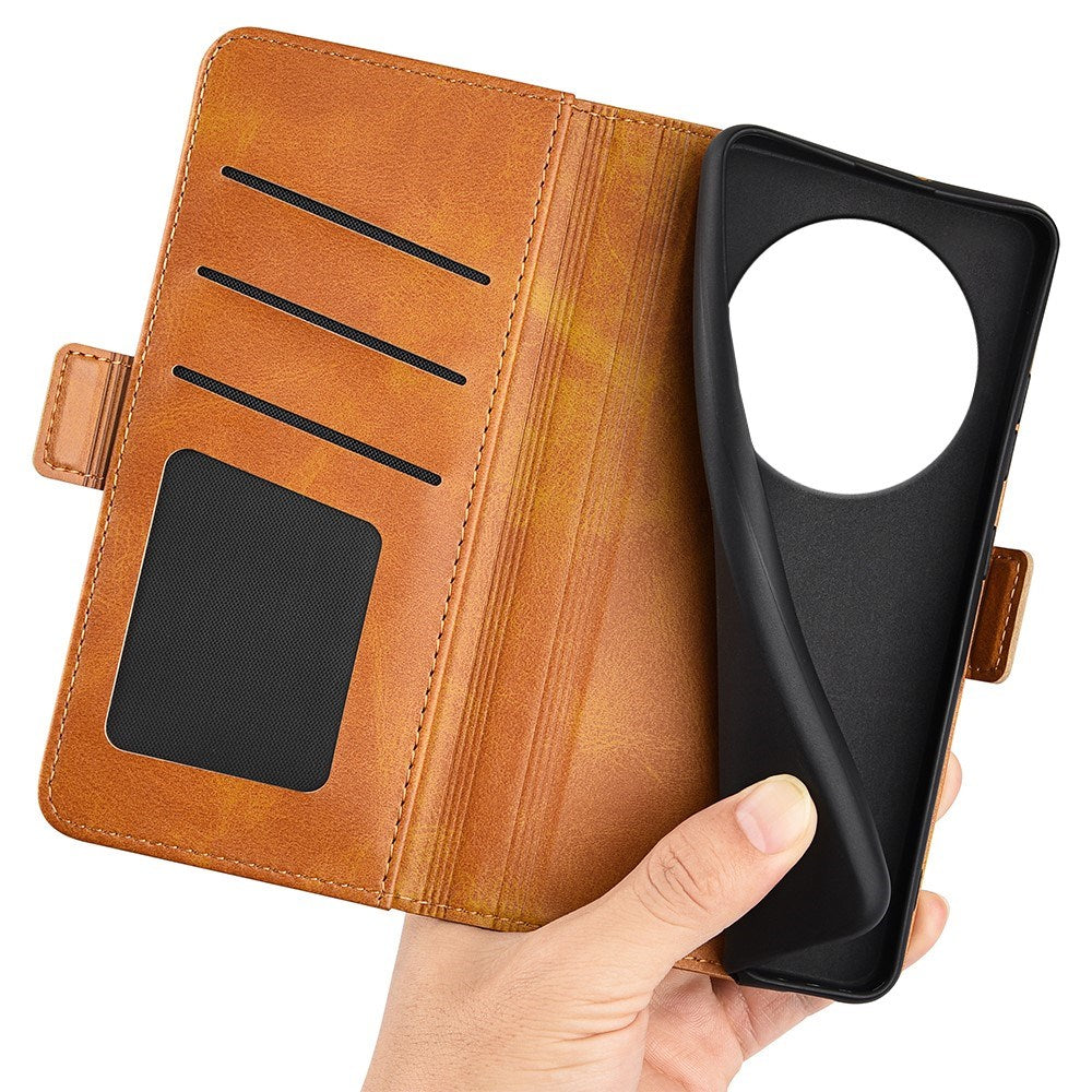 EIDERWOOD Xiaomi Redmi 14C / Poco C75 Faux Leather Flip Case with Cardholder & Stand Function - Light Brown