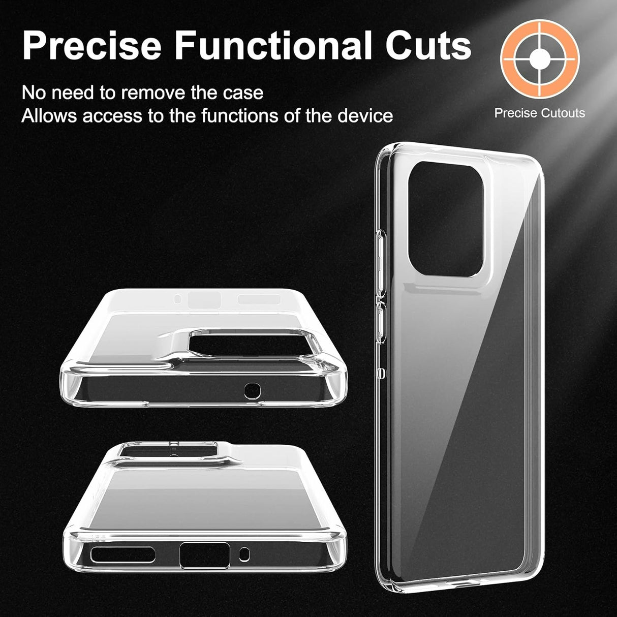 Motorola Edge 50 Neo 5G 2-in-1 Tempered Glass Screen Protector and Flexible Plastic Cover - Transparent