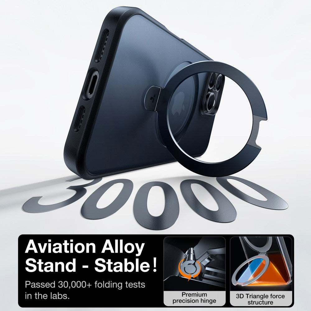 TORRAS iPhone 16 Pro Max Guardian Ostand Series Case with Kickstand - MagSafe Compatible - Black