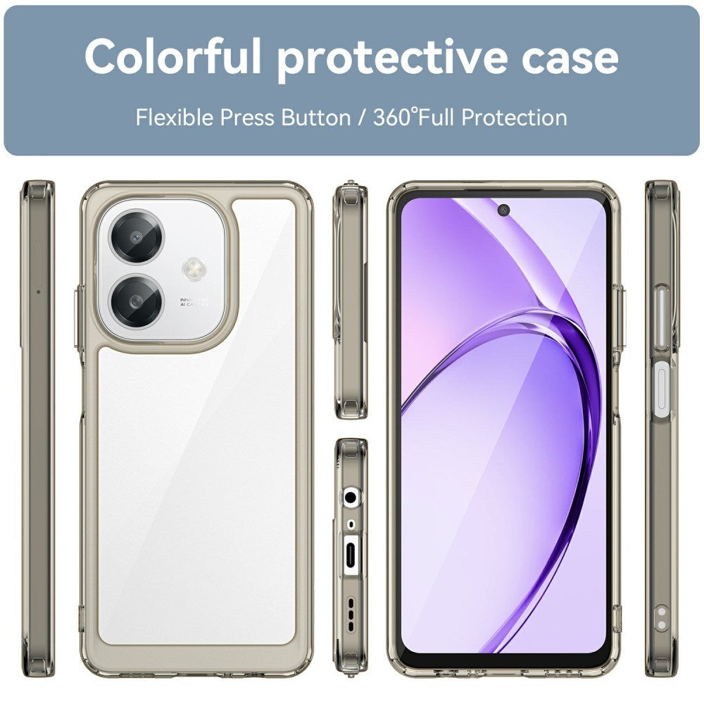 EIDERWOOD Oppo A60 / A40m / A40 Hybrid Plastic Case - Transparent / Grey