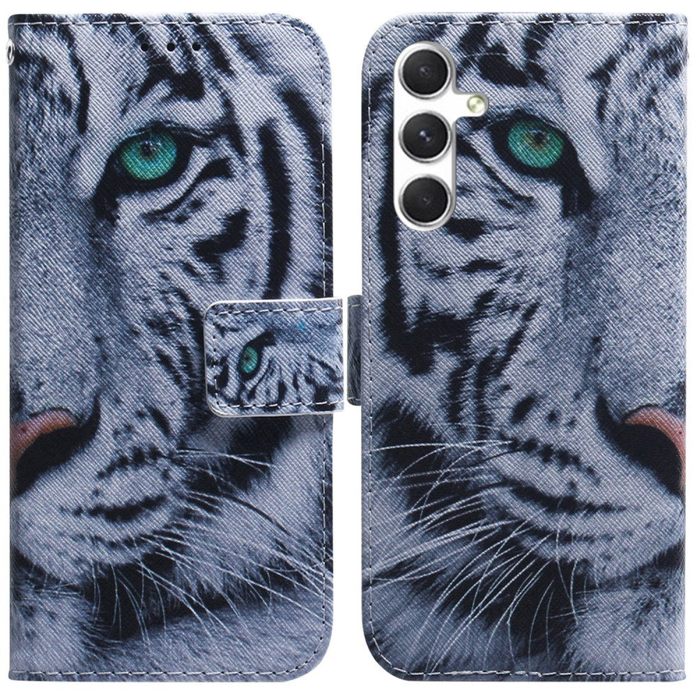 EIDERWOOD Samsung Galaxy S25 Faux Leather Flip Case with Design - Tiger