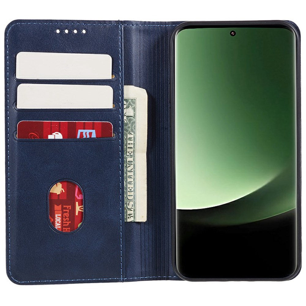 EIDERWOOD Xiaomi Redmi Note 14 Pro 5G Leatherette Case with Card Holder & Magnetic Closure - Blue