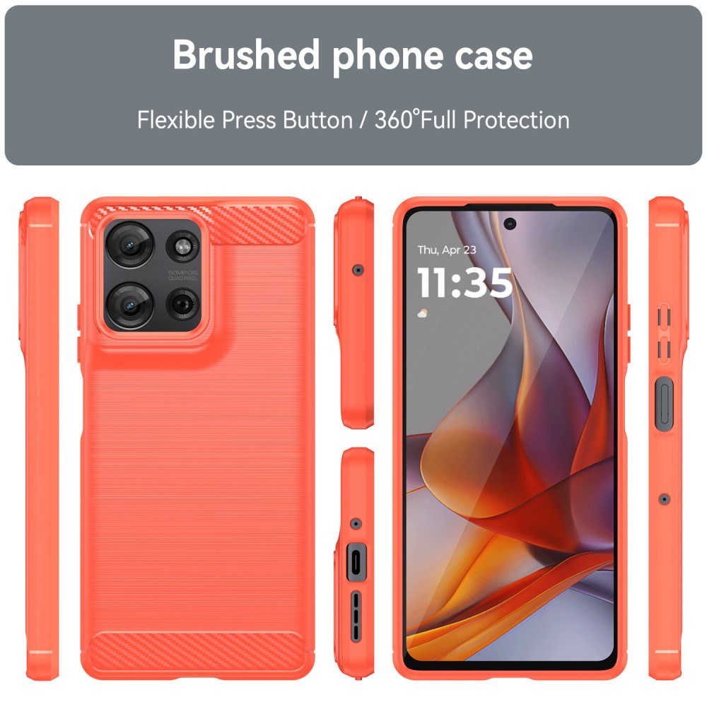 EIDERWOOD Motorola Moto G75 (5G) Brushed Carbon Case - Red
