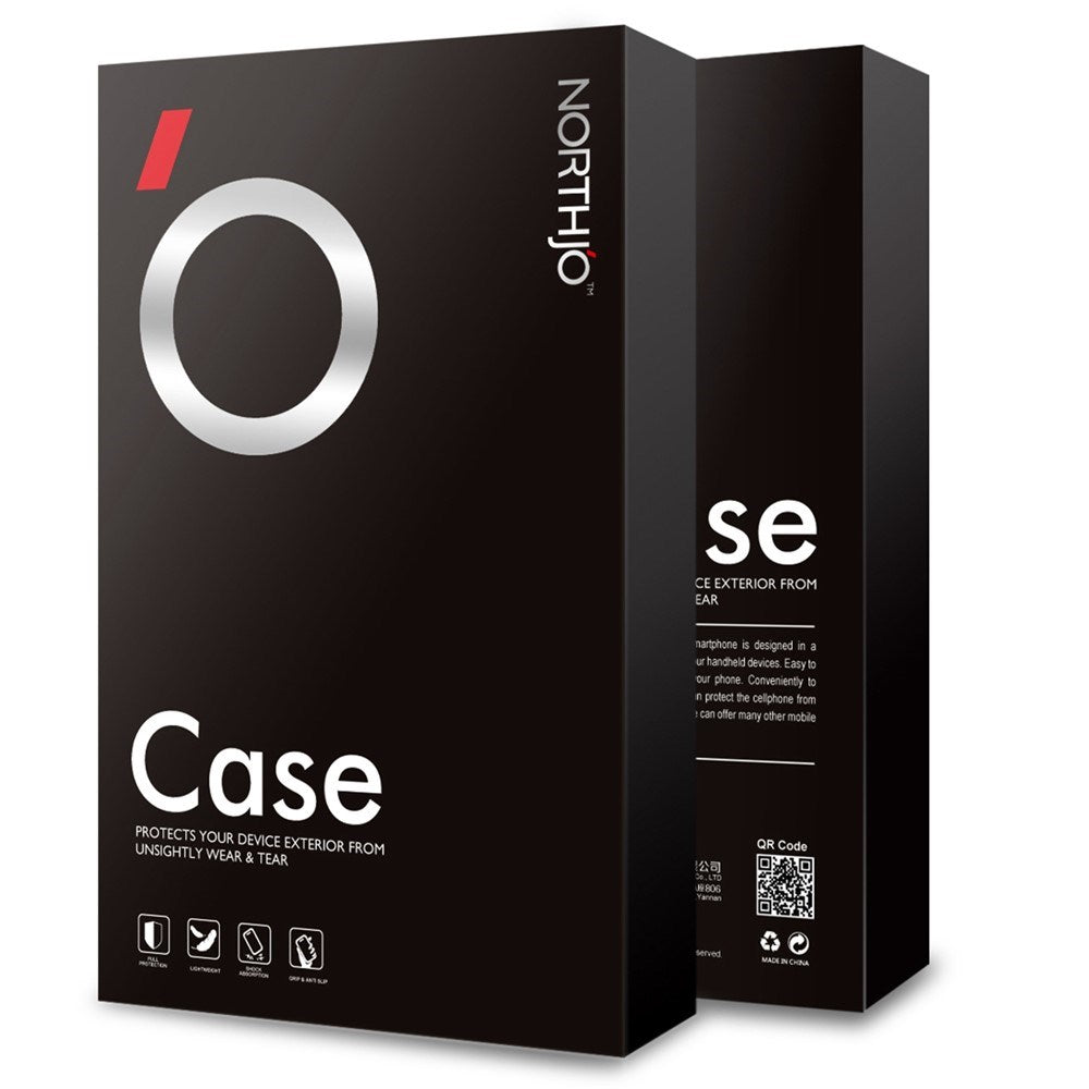 NORTHJO iPhone 14 Protection Set with Flexible Plastic Mobile Case with Tempered Glass Protector - Transparent