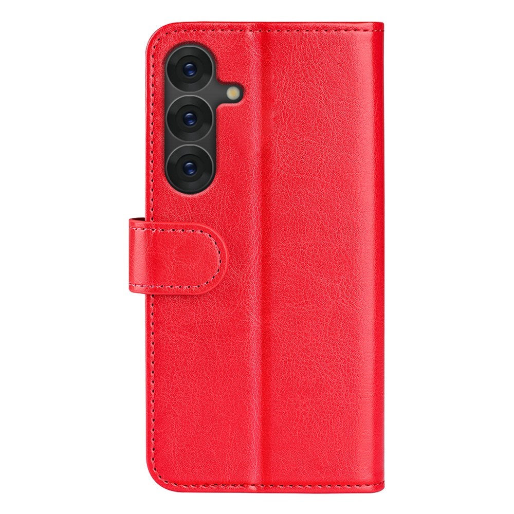 EIDERWOOD Samsung Galaxy S25+ (Plus) Faux Leather Flip Case with Cardholder & Stand Function - Red