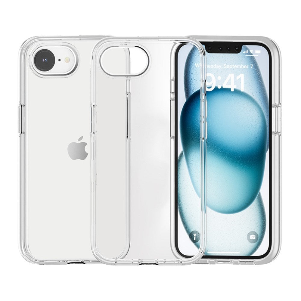 EIDERWOOD iPhone 16e Hybrid Plastic Case with Reinforced Corners - Transparent