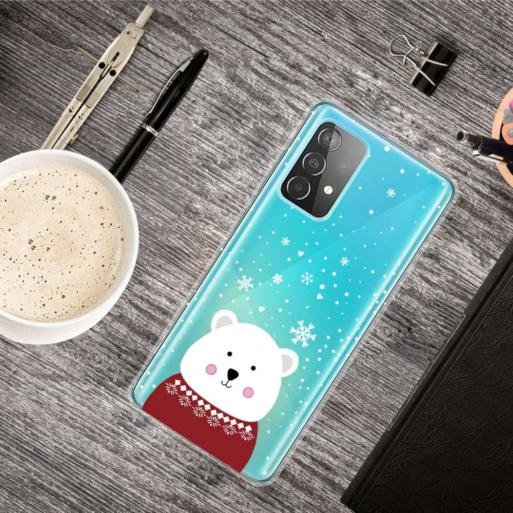 Samsung Galaxy A53 (5G) Flexible Plastic Christmas Case - Merry Christmas - Polar Bear w. Sweater