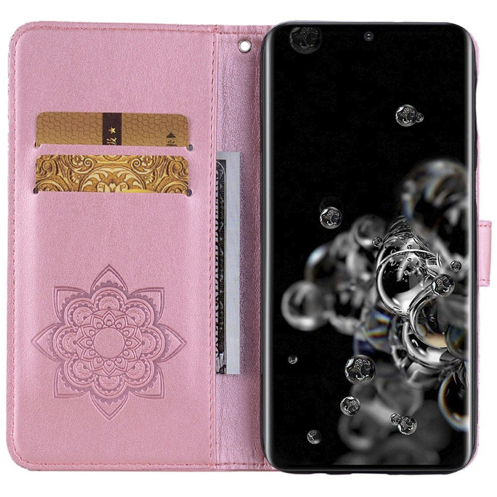 EIDERWOOD Samsung Galaxy S25 Ultra Faux Leather Flip Case with Owl Design - Pink