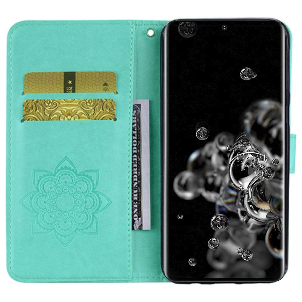 EIDERWOOD Samsung Galaxy S25 Ultra Faux Leather Flip Case with Owl Design - Turquoise
