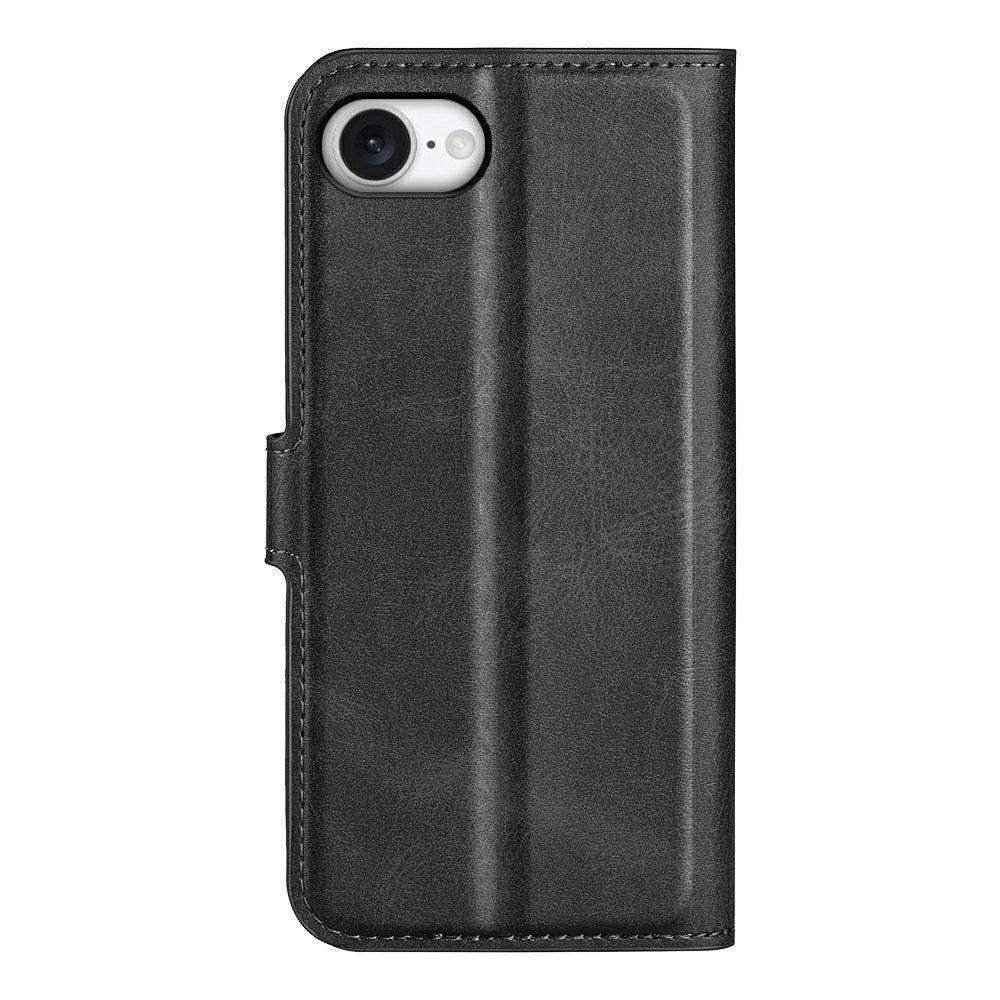 EIDERWOOD iPhone 16e Faux Leather Flip Case - Black