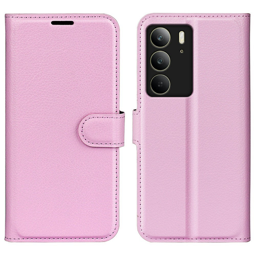 EIDERWOOD Realme C75 Faux Leather Flip Case with Cardholder & Stand Function - Pink