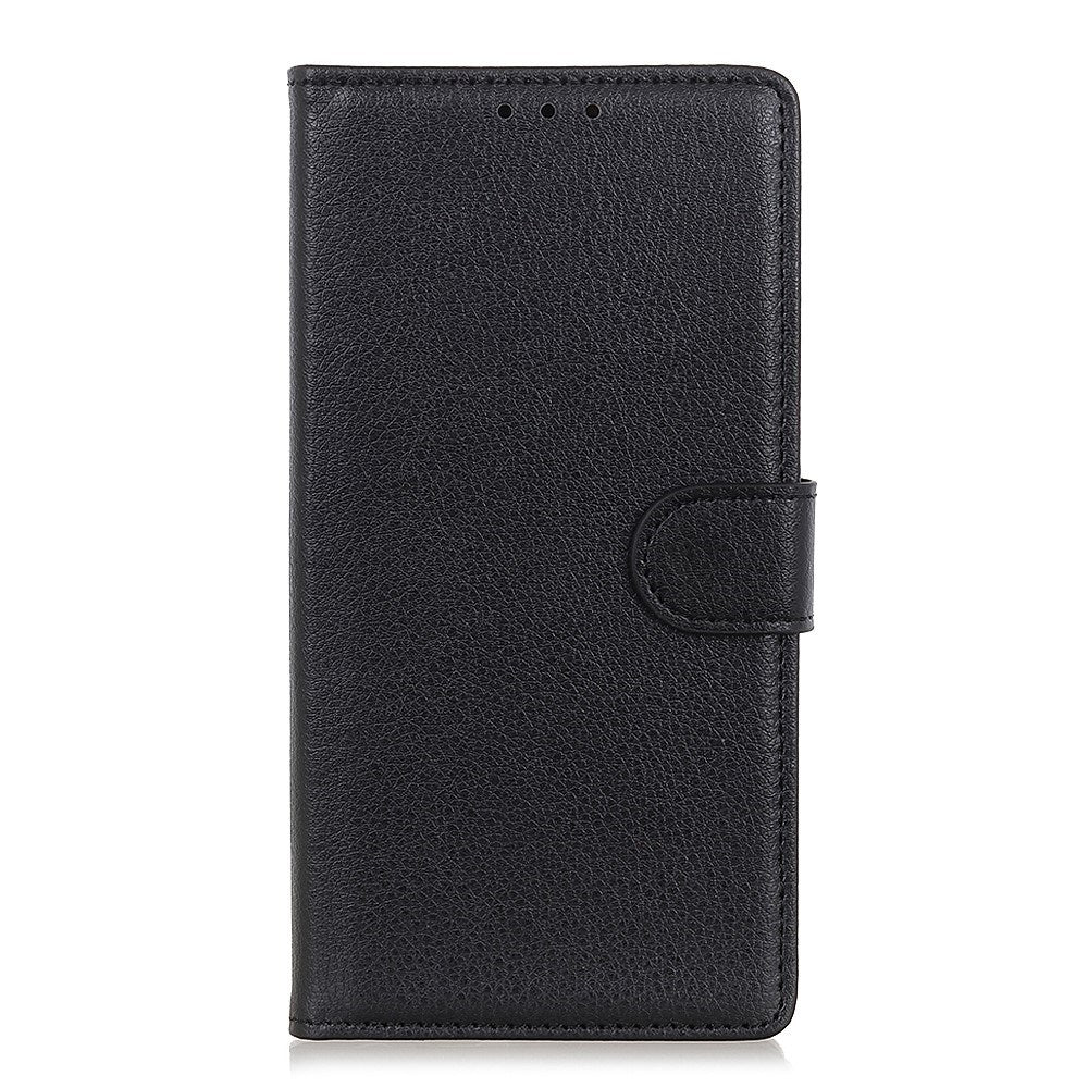 EIDERWOOD Xiaomi Redmi Note 14 Pro (5G) / Poco X7 Litchi Faux Leather Flip Case with Wallet & Stand Function - Black
