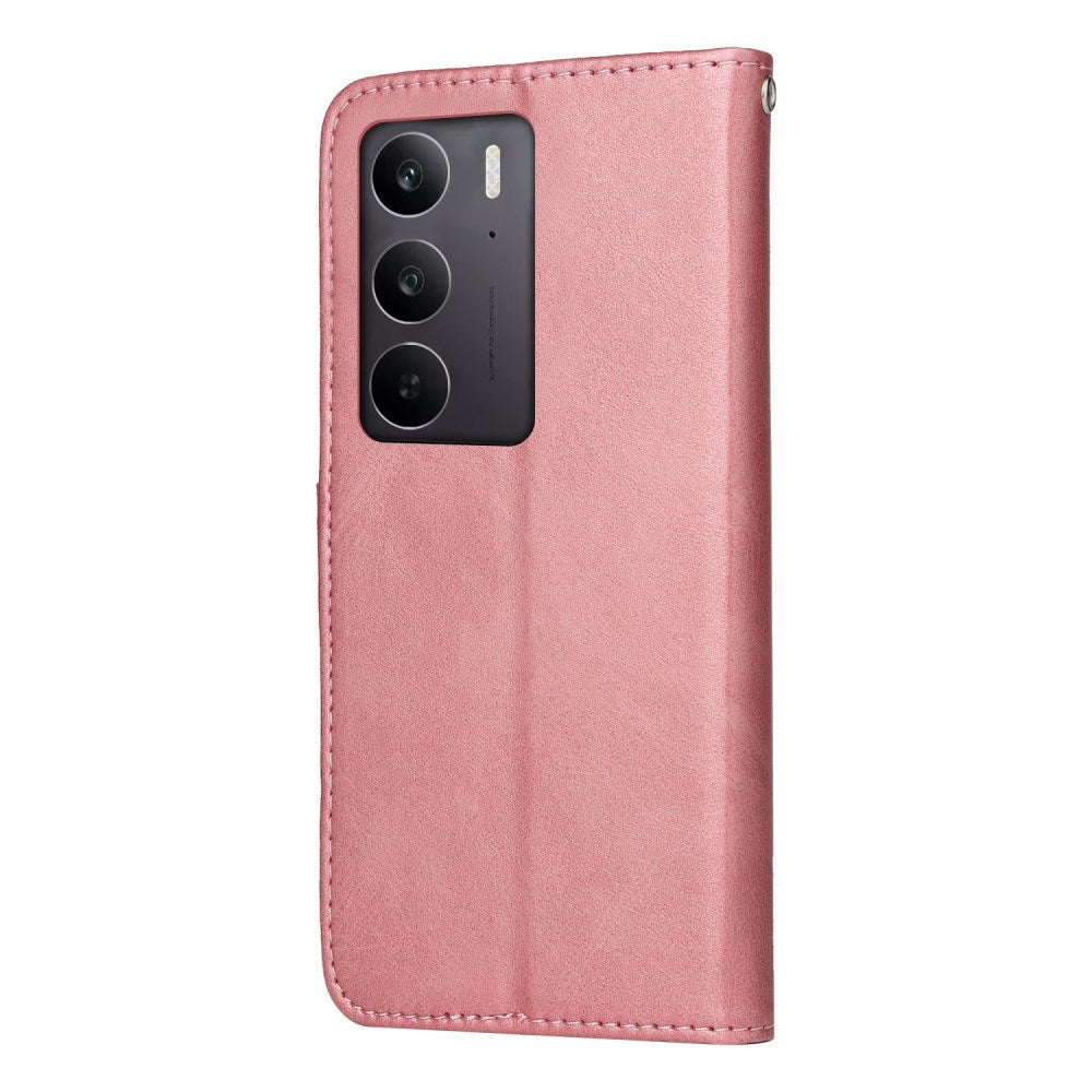 EIDERWOOD Realme 14X (5G) / C75 Faux Leather Flip Case with Strap - Pink