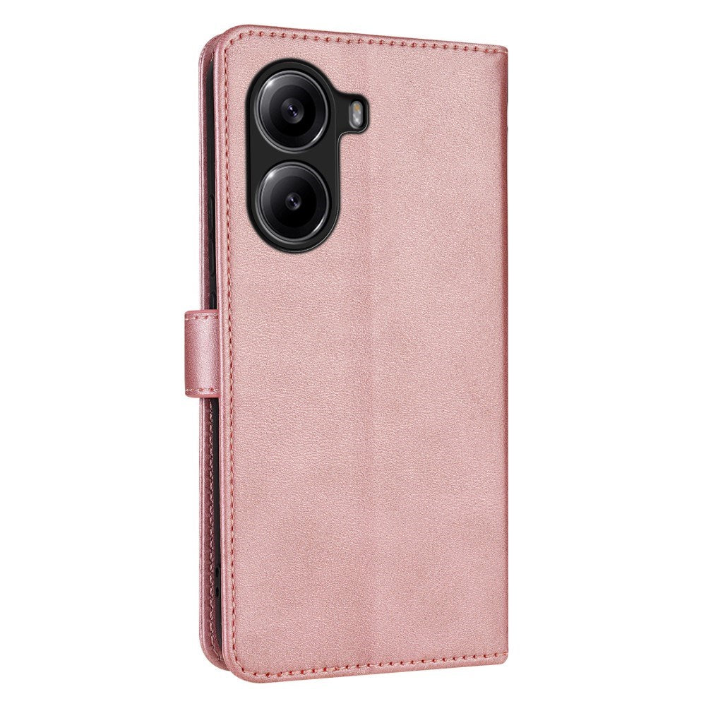 EIDERWOOD Xiaomi Poco X7 Pro Faux Leather Flip Case with Cardholder & Stand Function - Rose Gold