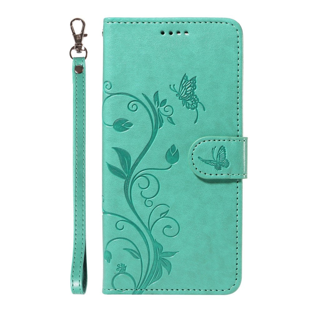 EIDERWOOD OnePlus 13R Flip Case with Engraved Motif - Card Holder & Stand Function - Green