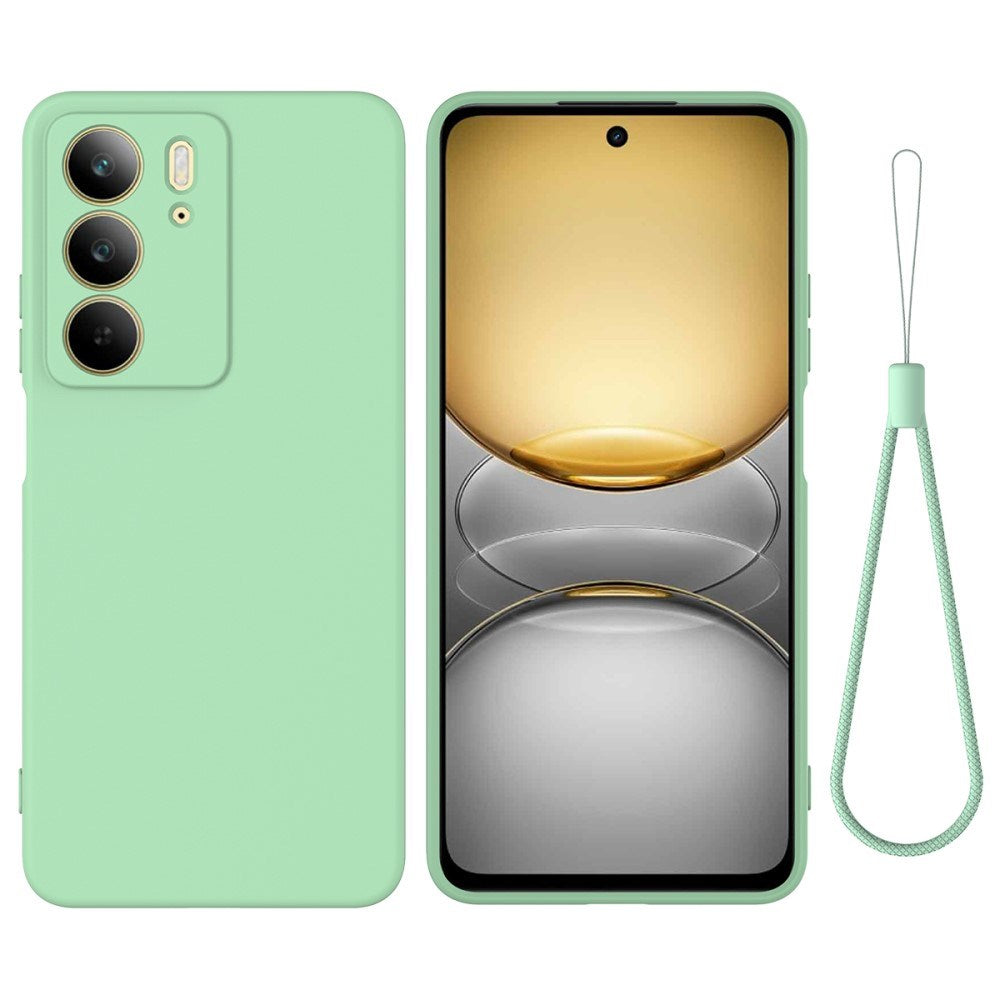 EIDERWOOD Realme C75 Liquid Silicone Case w. Strap - Green