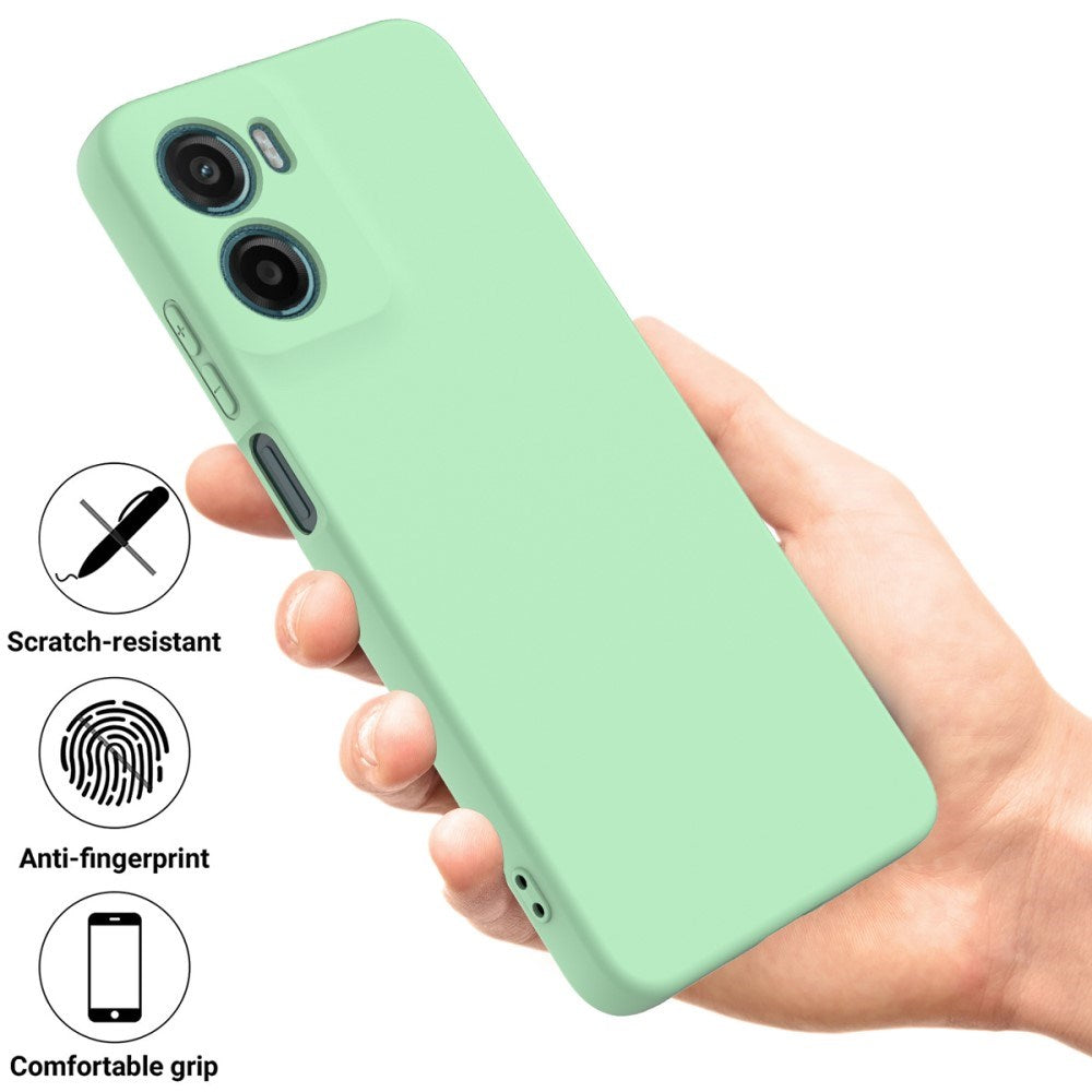 EIDERWOOD Motorola Moto G05 / E15 Liquid Silicone Case w. Strap - Green