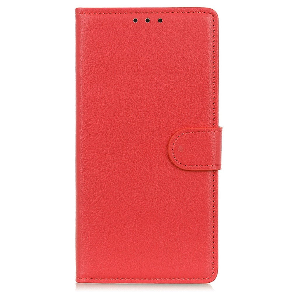 EIDERWOOD Xiaomi Poco X7 Pro Litchi Faux Leather Flip Case with Wallet - Red