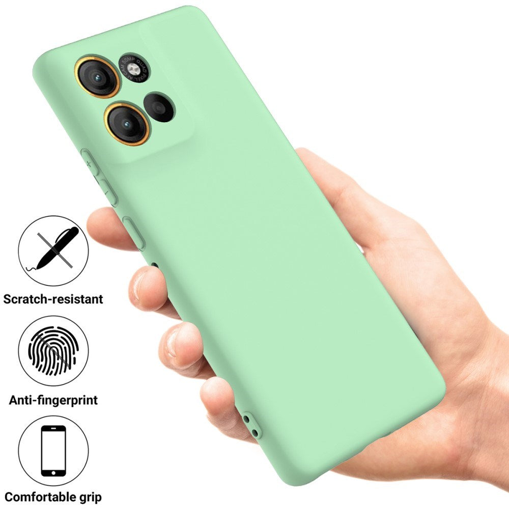 EIDERWOOD Motorola Moto G15 Power Lined Silicone Case with Strap - Green